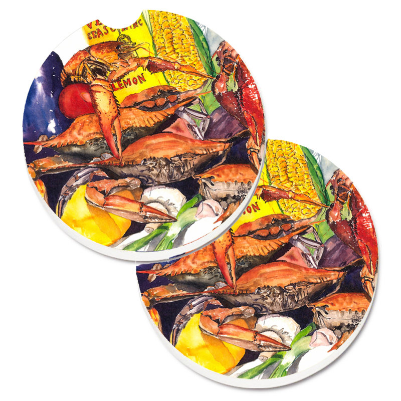 Sous-verre vero et crabes de voiture