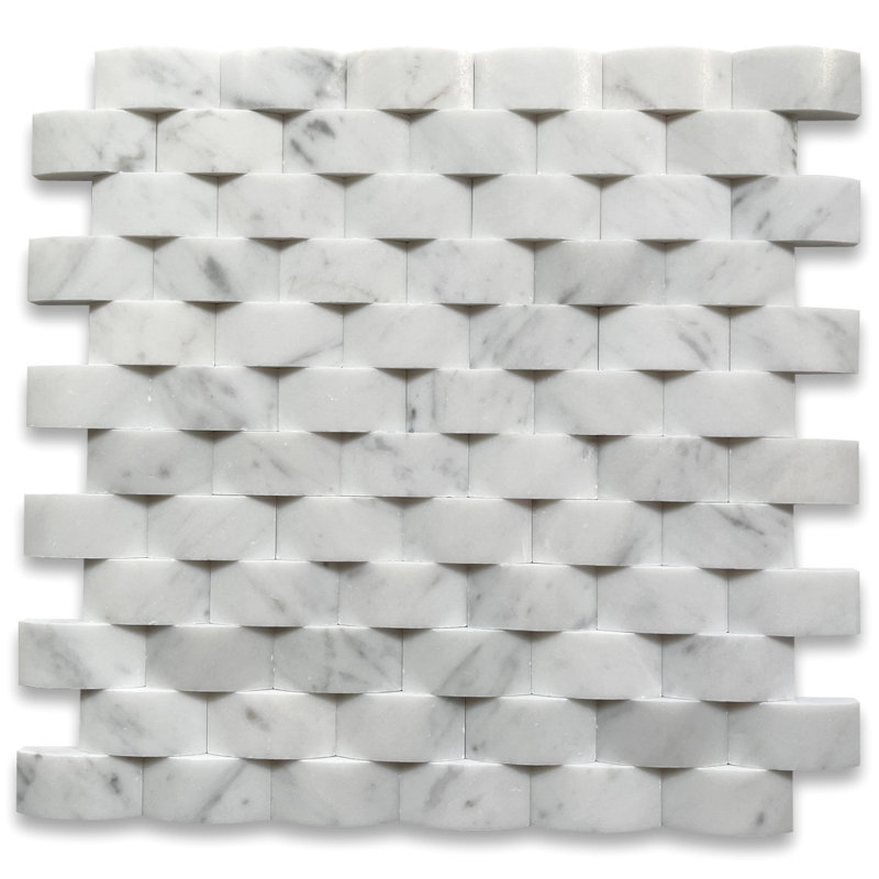 12" x 12" Marble Brick Joint Mosaic Wall & Floor Tile