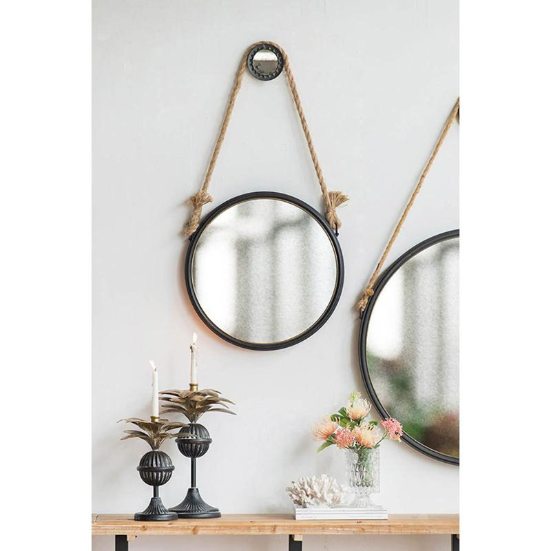 Miroir d'appoint 20 po mural mat avec cadre en métal