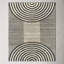 Uptown Rectangle Geometric Handmade Tufted Wool Area Rug in Beige/Gray/Black-286374117