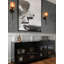 Black Cement Wallpaper Peel And Stick 15.7" X 394" Roll For Accent Wall Decor