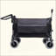 Chariot pliable multifonctionnel à roulettes avec poignée pivotante et pneus de plage de 9 po x 4 po pour le camping et la plage - grande capacité ultra-robuste de 300 L XL pour le transport d'épicerie et l'utilisation à l'extérieur