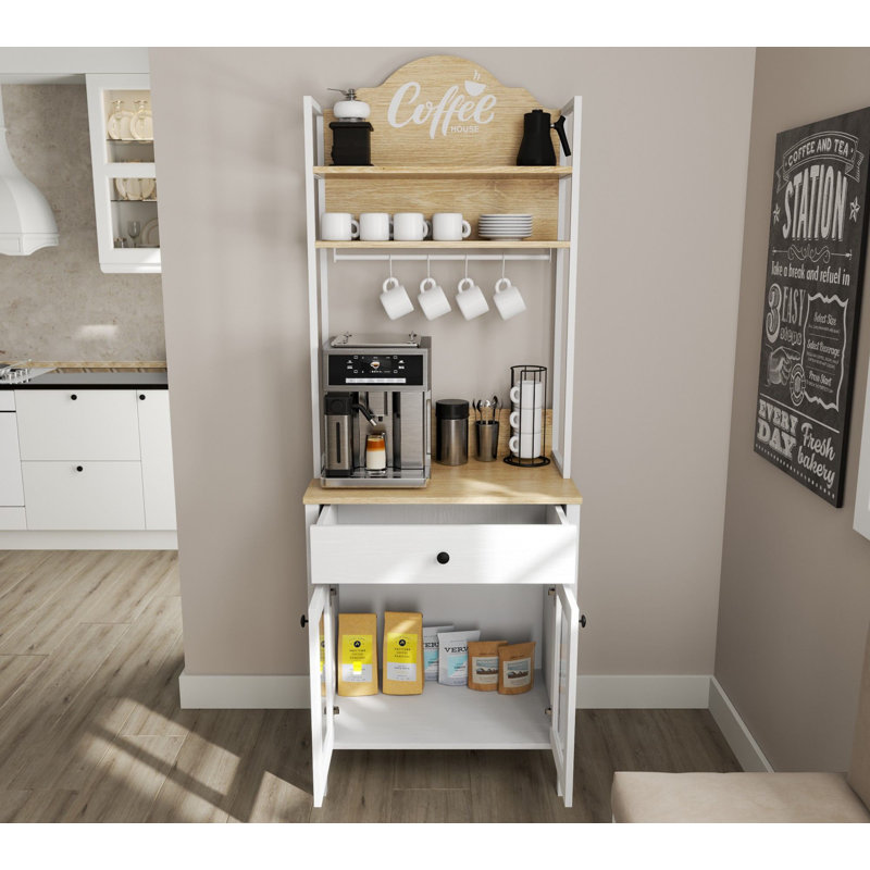 Armoire à café, Blanc