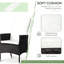 Ensemble bistro de patio 3 pièces - Sièges élégants avec fonction inclinable, table basse rustique, housses de coussin amovibles, chaises de jardin en matériau imperméable, inclinaison par bouton, coffre-fort à lattes avec système de drainage