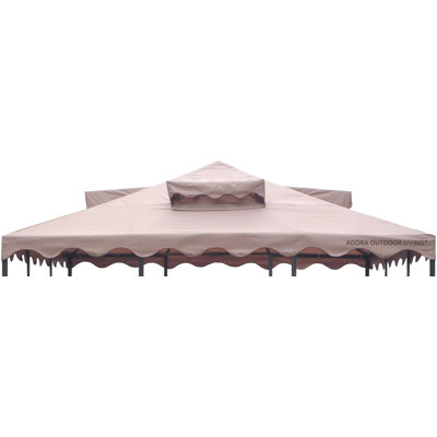 Vignola Pacific Currents Taupe Fabric Replacement Canopy for Gazebo
