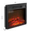 Foyer électrique 18 po, puissance de chauffage de 1400 W, flammes réalistes, verre trempé noir, foyer 120V Modern Home Solution 1400 W, télécommande, écoénergétique
