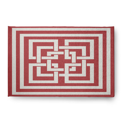 Lingebach Chenille Geometric Indoor Rug