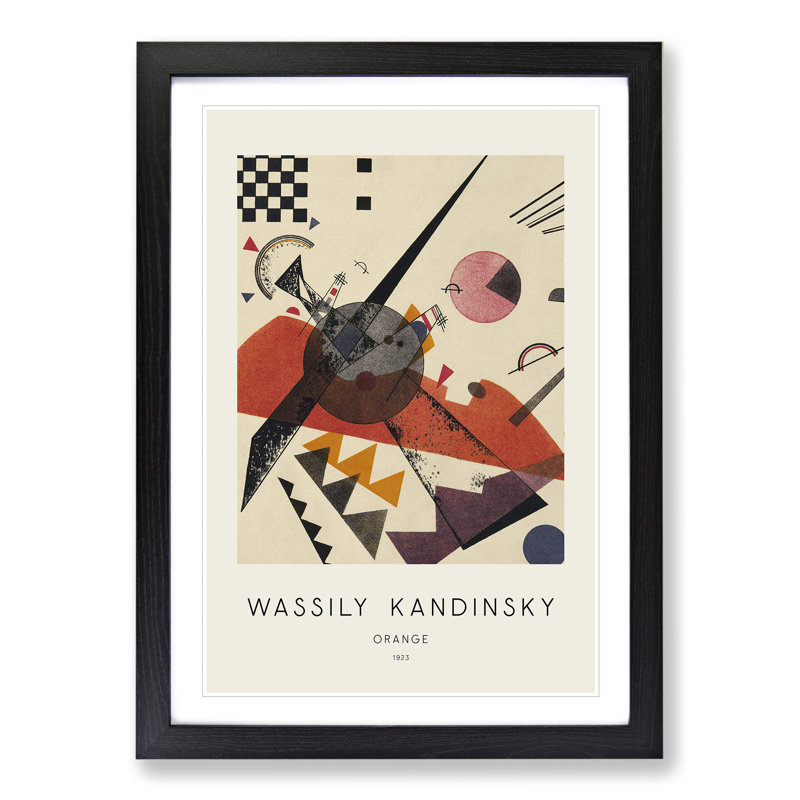 Composition Vol.3 by Wassily Kandinsky - Picture Frame Art Prints, Black, 65cm H x 48cm W x 2cm D