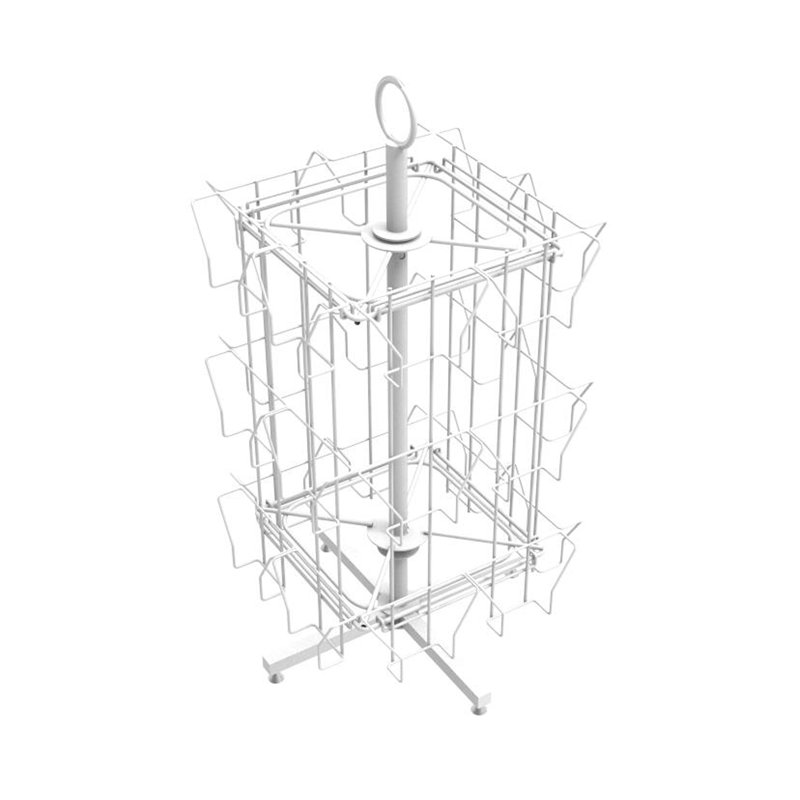 24 Pocket 5X7 Greeting Card Rack Post Card Display Rack Stand Countertop Spinner Rack
