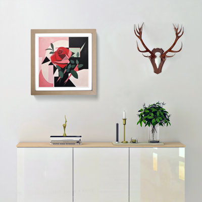 Rose Suprematism No.3 - Framed Print