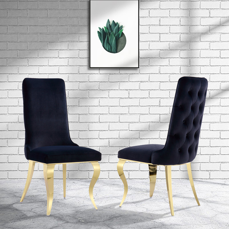 Chaise en velours Marianely