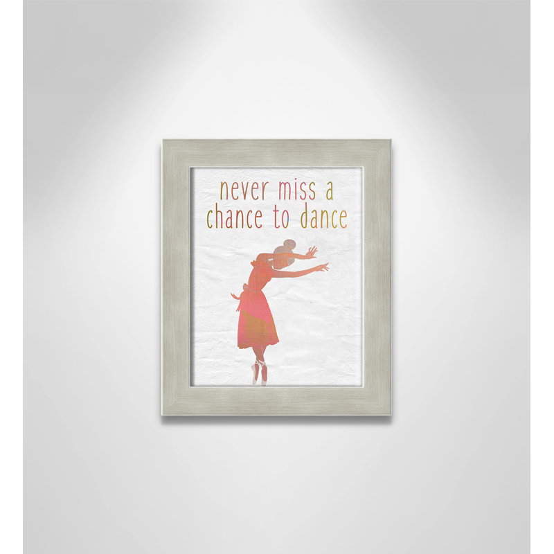 Impression sur papier Dance B, H 10 po x l 8 po x P 0,6 po, Encadré plat argent chaud