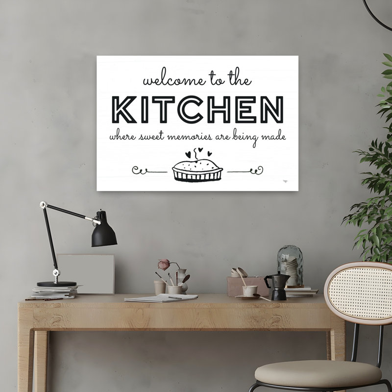 Welcome To The Kitchen, art contemporain abstrait, H 16 po x l 24 po