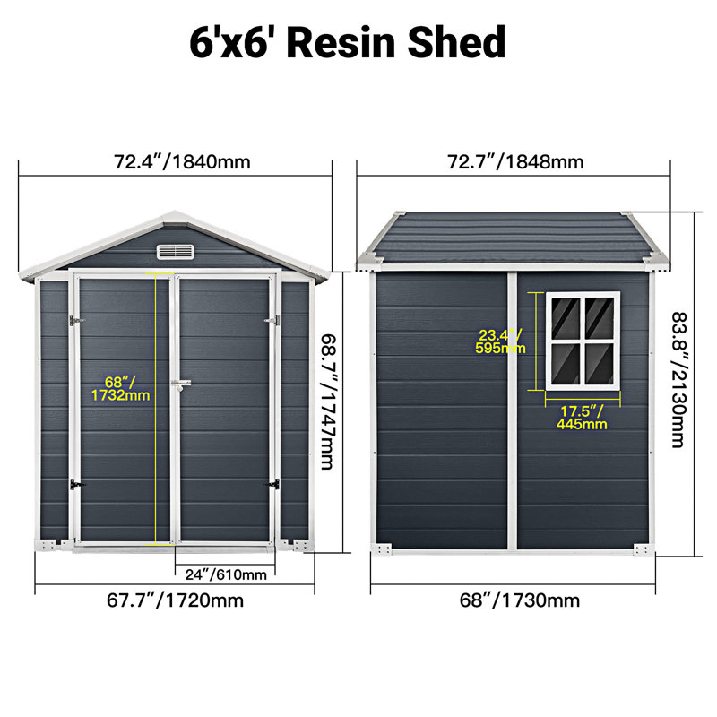 Remise de rangement extérieure avec plancher et porte verrouillable, Marine