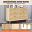 Commode 6 tiroirs en rotin naturel H 29,72 po x l 43,31 po x P 15,75 po