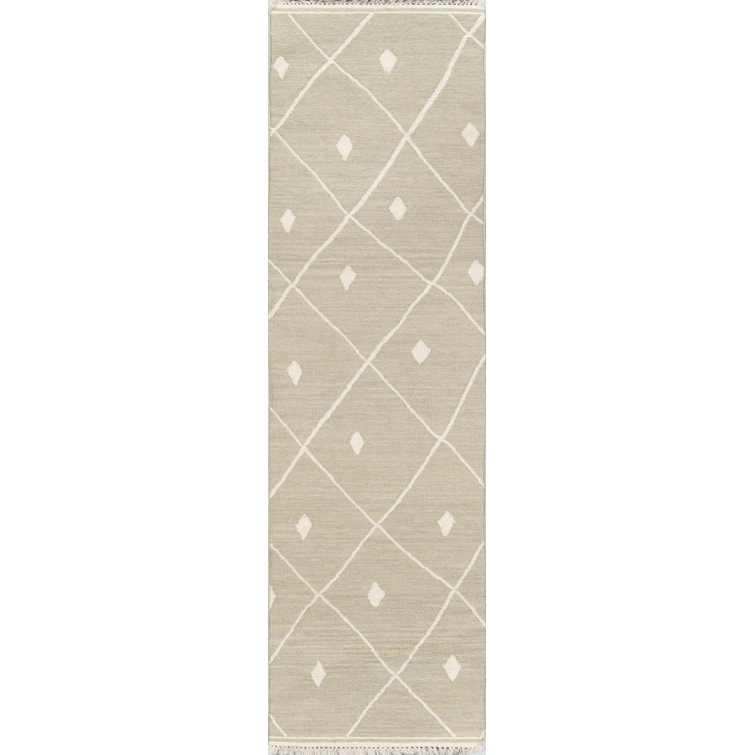 Thompson Wool Geometric Area Rug in Sage