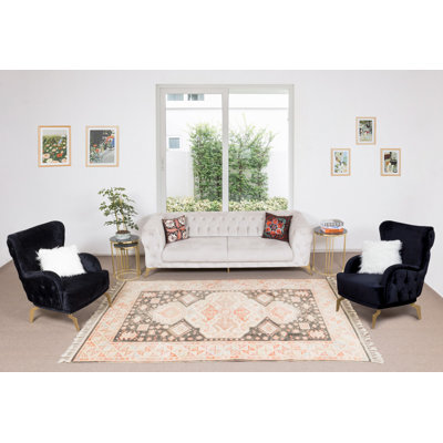 Tapis unique en laine fabriqué à la main de style anatolien des années 1960 avec motif géométrique