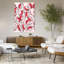 Art mural contemporain cerise rouge-2034406014