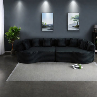 Compression Cloud Sectionals, 111.5 Inch Corduroy Modern Home Sofa
