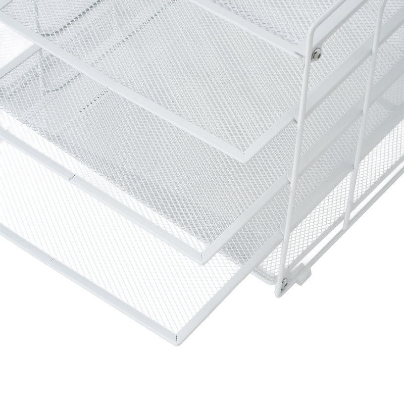 Metal Desk Organiser, White