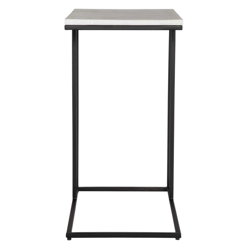 Clinton Marble End Table, Black