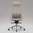 LightGray + Silver Hight adjustable Genuine Leather + Faux Leather + Aluminium Alloy Office Chair