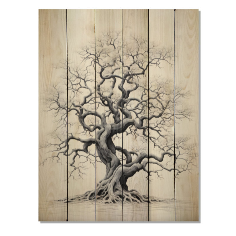 Arbre blanc harmonie paysage II, H 32 po x l 24 po x P 0,78 po