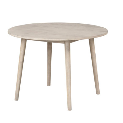 Yely Round Dining Table, Shaker-Style Legs, Rubberwood, 42 Inch