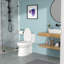Toilette moderne avec corps en céramique - Siège à fermeture douce, chasse d'eau lisse au design élégant et blanc, rehausse l'esthétique de la salle de bain