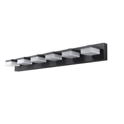 Black Led Vanity Mirror Fixture 6- - For Bathrooms & Makeup Tables Fine Materials Modern Bathroom Table