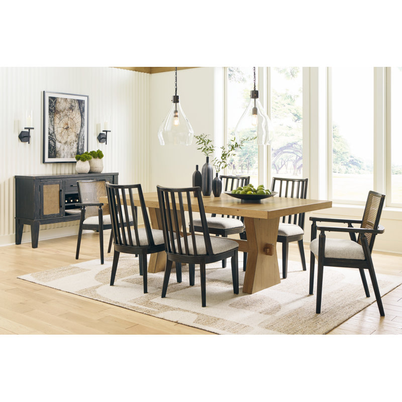 Galliden 7-Piece Dining Package, 7 Pieces: Table, 2 Arm Chairs, 4 Side Chairs