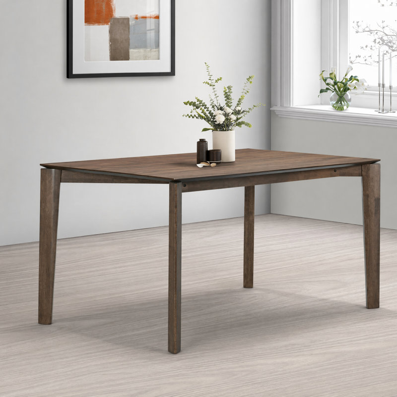 Sierra Scandinavian Wood Dining Table, Walnut