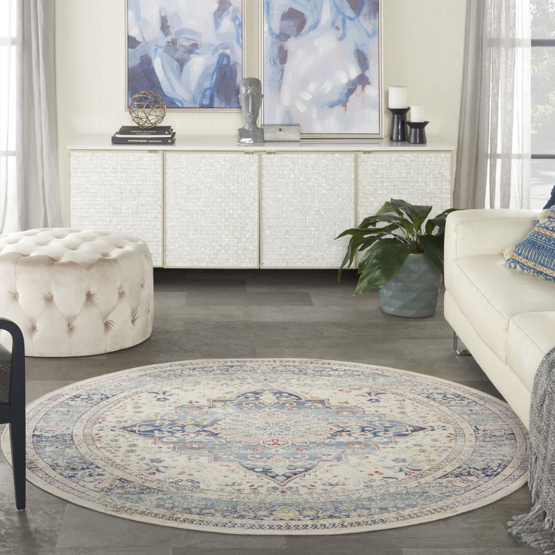 Neve Oriental Area Rug, Round 172cm