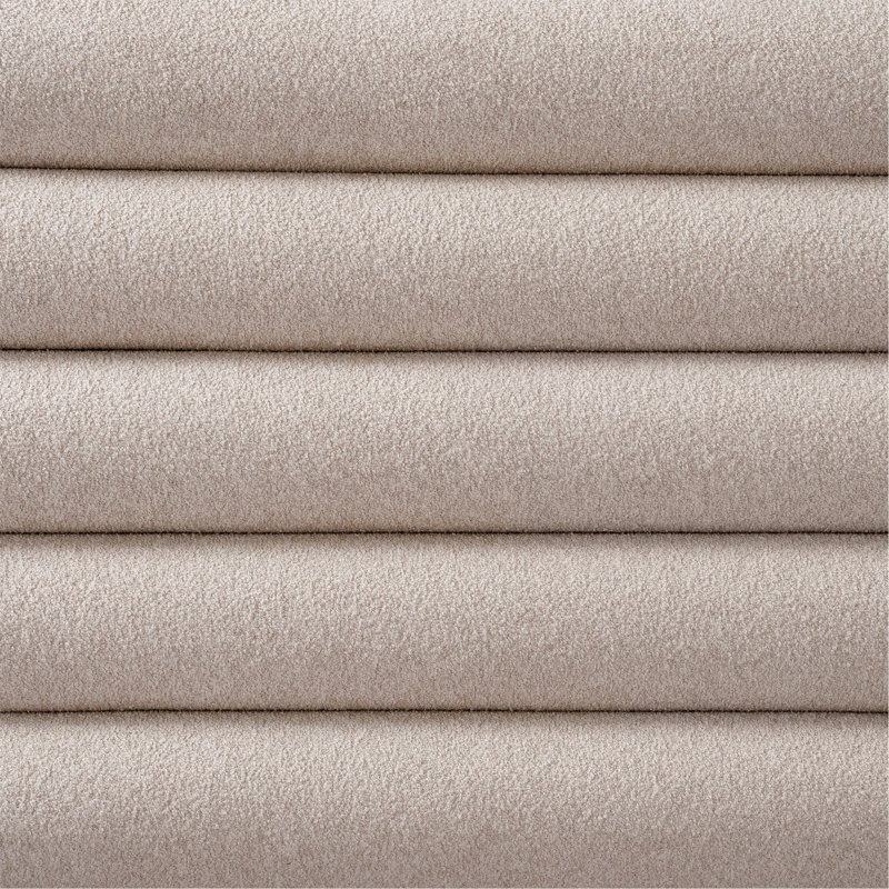 Structure de lit grand en bois avec tête de lit tapissier en tissu Boucle