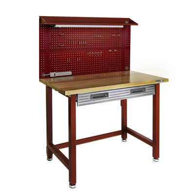 Seville Classics UltraHD 48'' W Wood Top Workbench