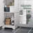 Tall Bathroom Storage Cabinet with Drawer and Adjustable Shelves Freestanding Narrow Small Tall Cabinet, White, 11.8"W x 11.8"D x 66.9"H