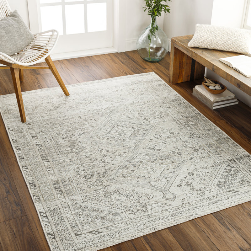 Denzyl Washable Oriental Indoor Rug, Rectangle 7'10" x 10'2"