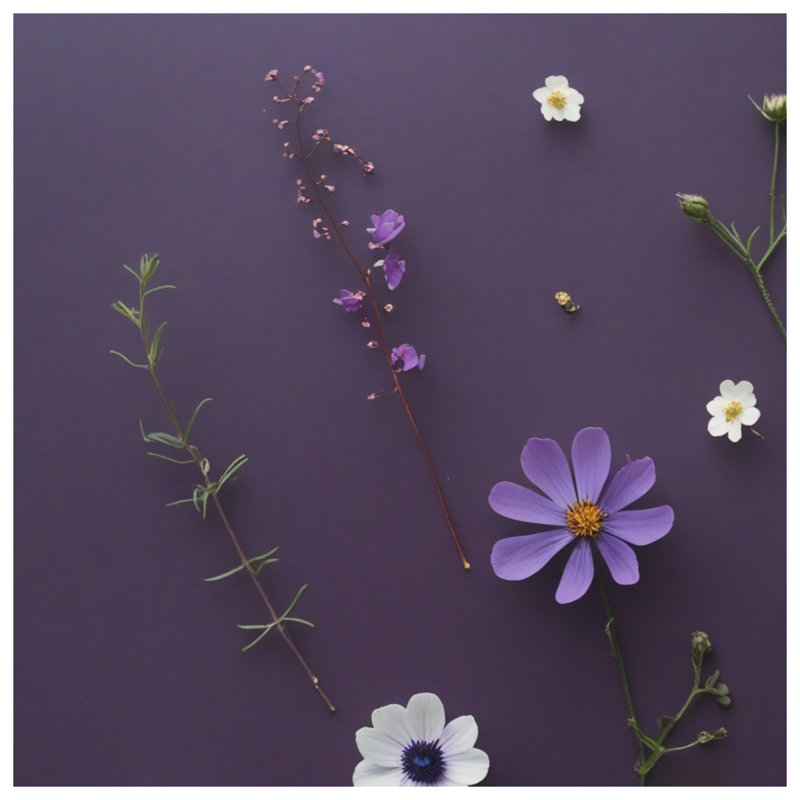 Couvertures fleurs mauves, 60in W x 80in H