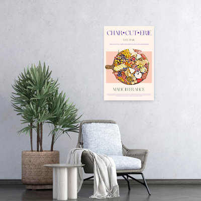 «French Charcuterie Board», art rustique coloré, art mural