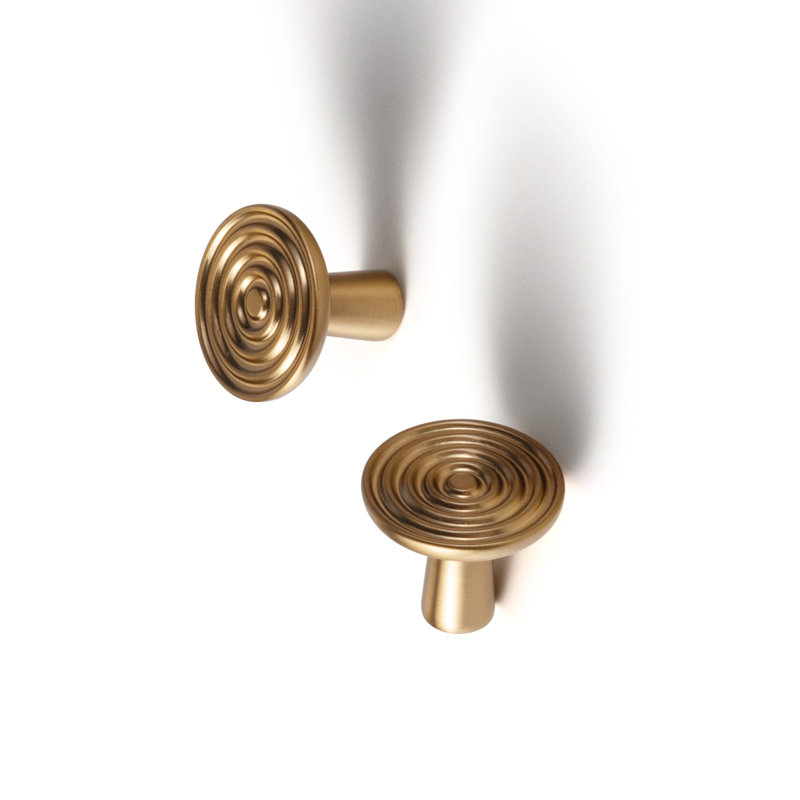 1 1/4 " Swirl - Design Cabinet Knobs, Champagne Brown