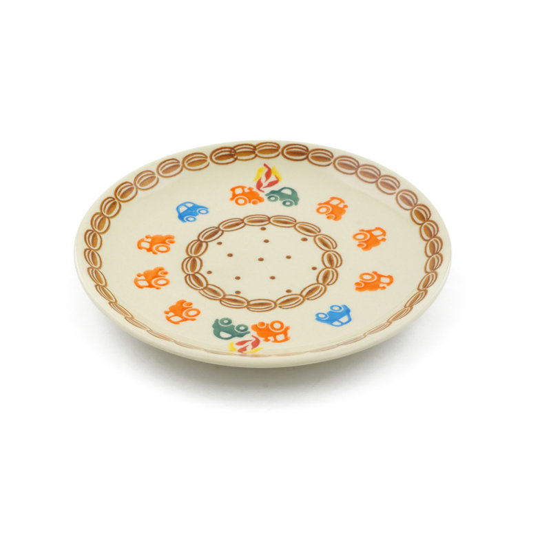 Assiette d’apéritif de poterie polonaise 8 po