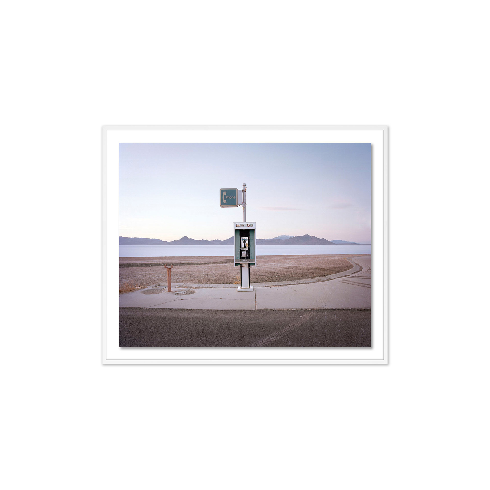 Bonneville Pay Phone by Ryann Ford, 50" H x 60" W x 2.5" D, White