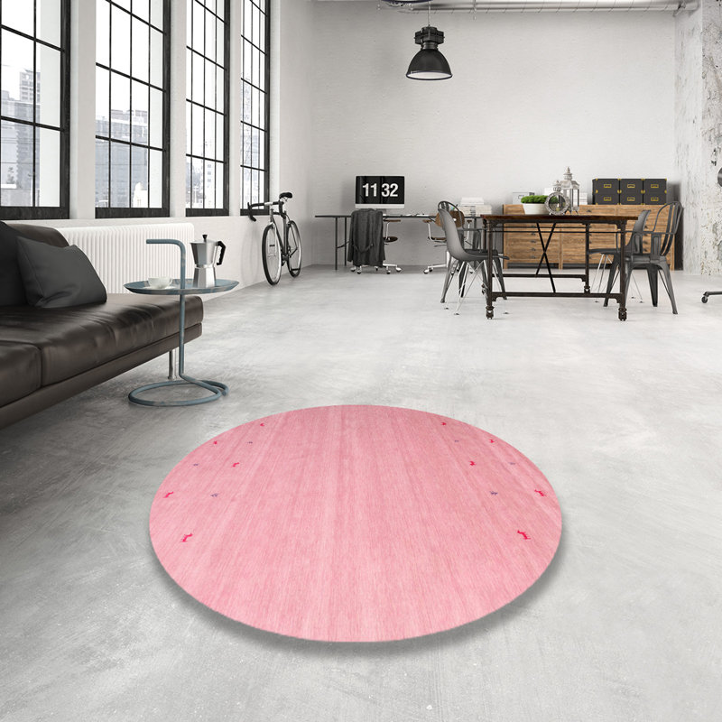 Tapis contemporain 100% lavable à la machine 1087, Rond 3 pi