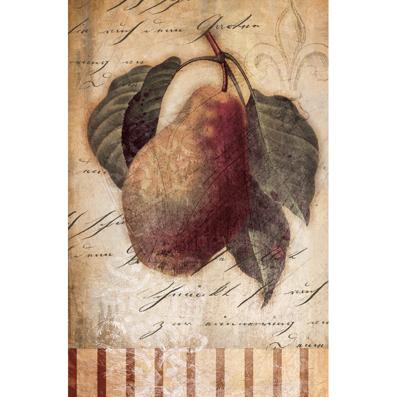 Antiqued Pear - Painting Print, 122 cm H x 81 cm W, Wrapped Canvas