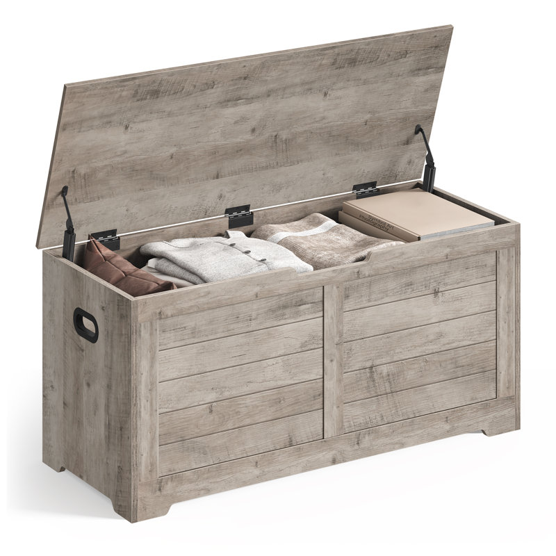 Kenesaw Storage Bench, Heather Greige, 46cm H x 100cm W x 40cm D