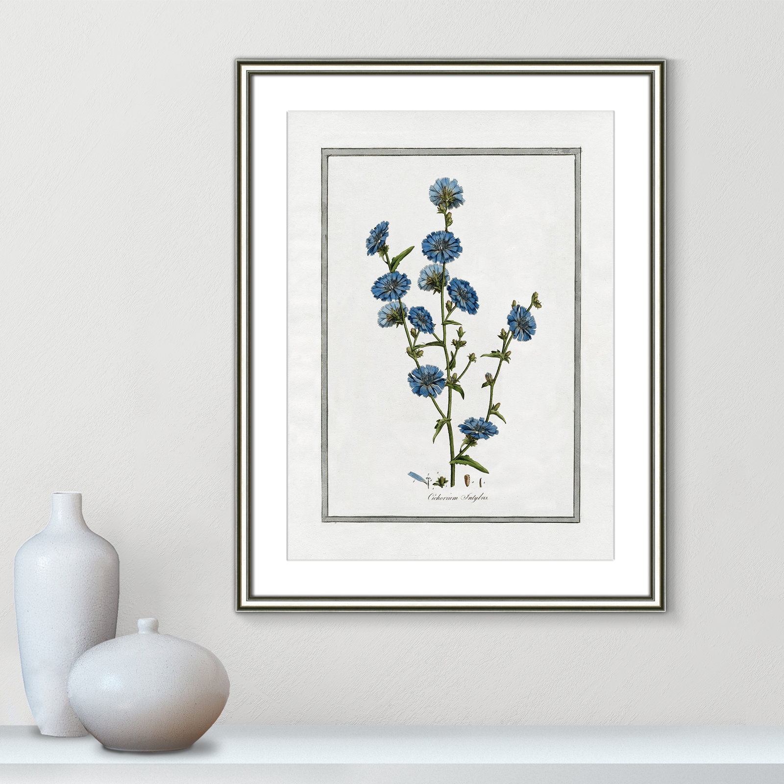 Colombe "Soft Botanical I" Print, 18.25" W x 24.25" H, Silver Framed