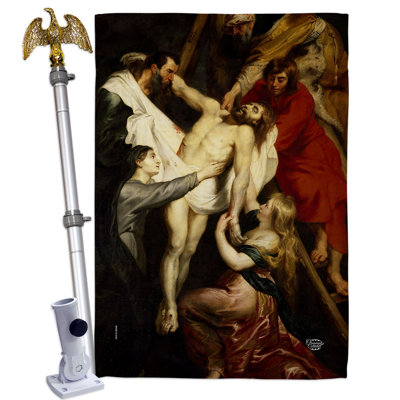 Ensemble de drapeaux réligieux en polyester 40 x 28 po