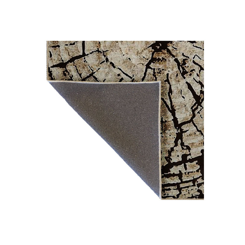 Tapis beige lavable à la machine, Rectangle 4 pi 7 po x 6 pi 7 po
