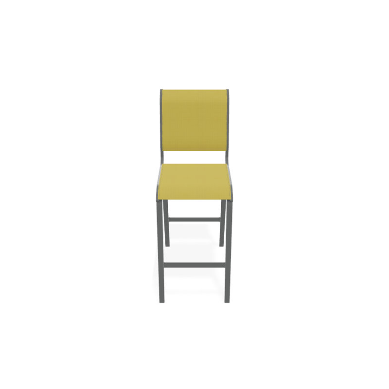 Tabouret de bar 29,5 po Holna, Graphite texturé, Jaune 43D