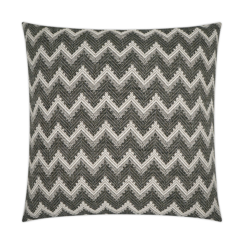 Parquet Pillow Cover & Insert, Charcoal, Square 24"